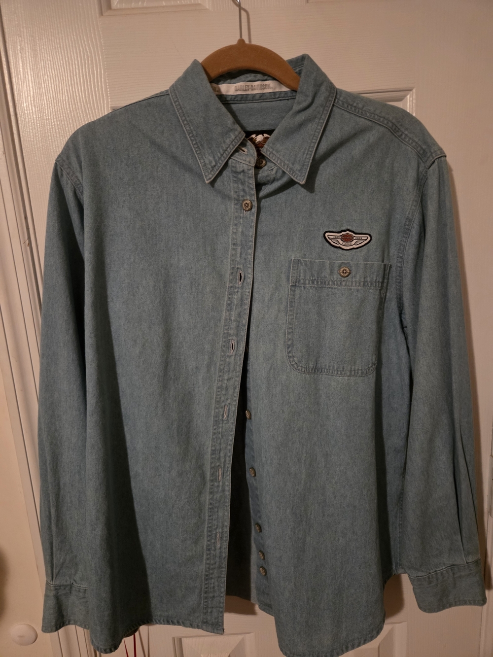 Harley-Davidson Light Blue Denim Button-Down Shirt